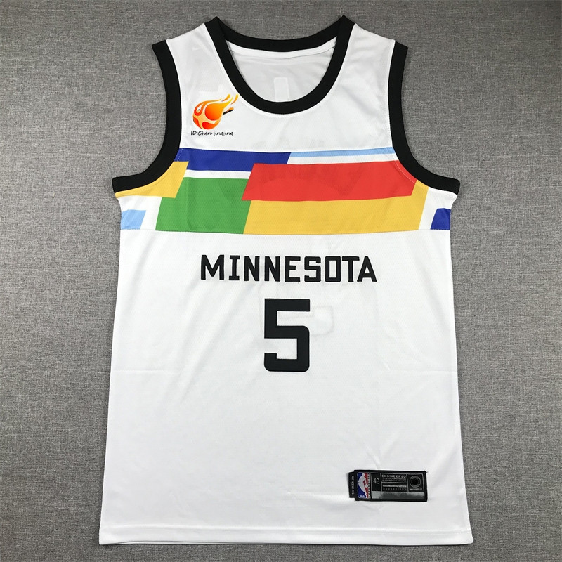 JOCELN 2023-24 Minnesota Timberwolves Anthony Edwards City Edition Áo thun nam Swingman-Trắng