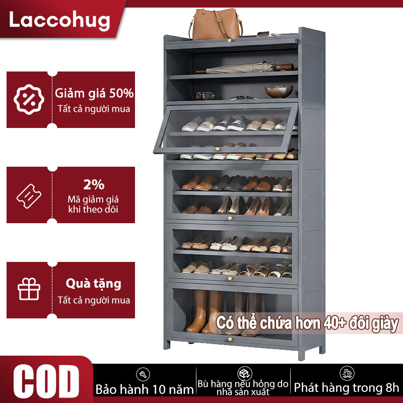 Bamboo Living Mall Tủ Giày Nhiều Lớp Tủ Giày Gỗ Tự Nhiên Thông Thoáng Chống Bụi Bảo Vệ Sức Khỏe