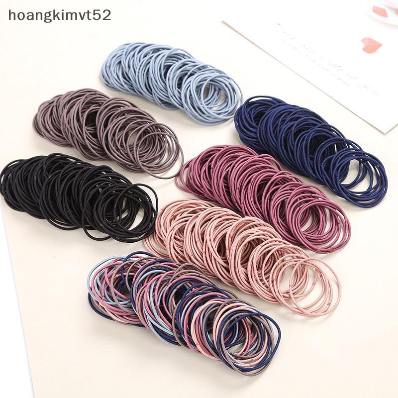 Ho 100 chiếc dây buộc tóc cao su cho nữ dây buộc tóc dây buộc tóc băng đô đàn hồi dây buộc tóc đuôi 