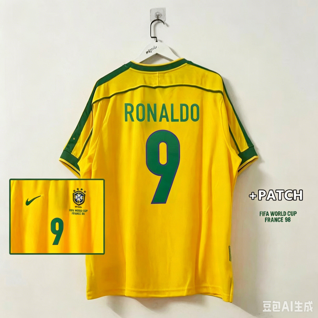 Áo bóng đá sân nhà Brasil 1998 S-2XL