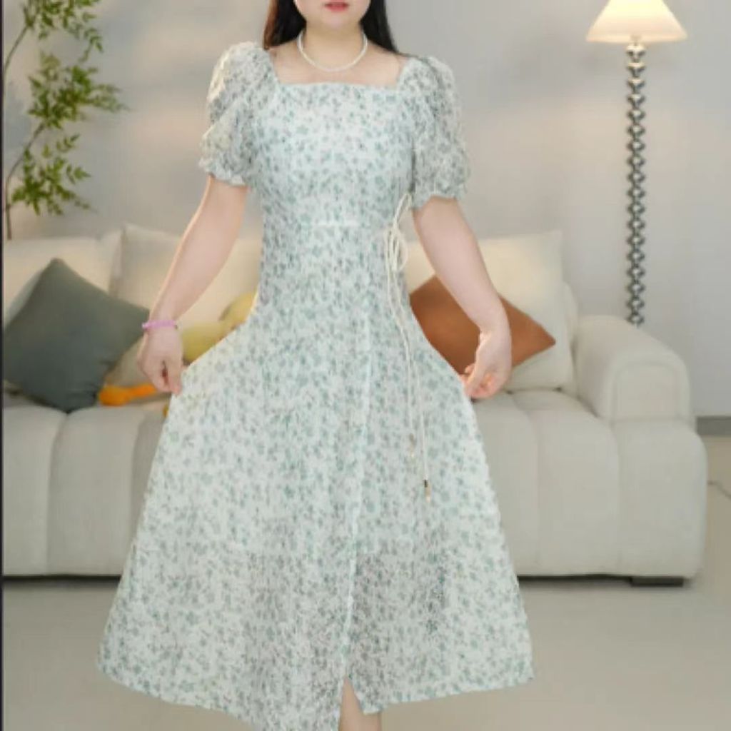 Hàng sẵn có DX623 thanh lịch dáng rộng Slimmer Look Mid-Length Cool Ve áo Đầm dài vừa phải Mùa hè 26