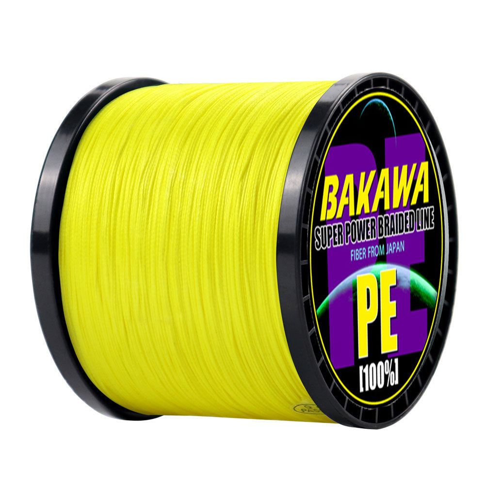 BAKAWA 500M 8X PE Dây Bện Dây Câu Cá Dây Bện Dây Mồi Câu Cá 100% PE 100% PE Bện Dây Dụ Dây Nước Mặn 