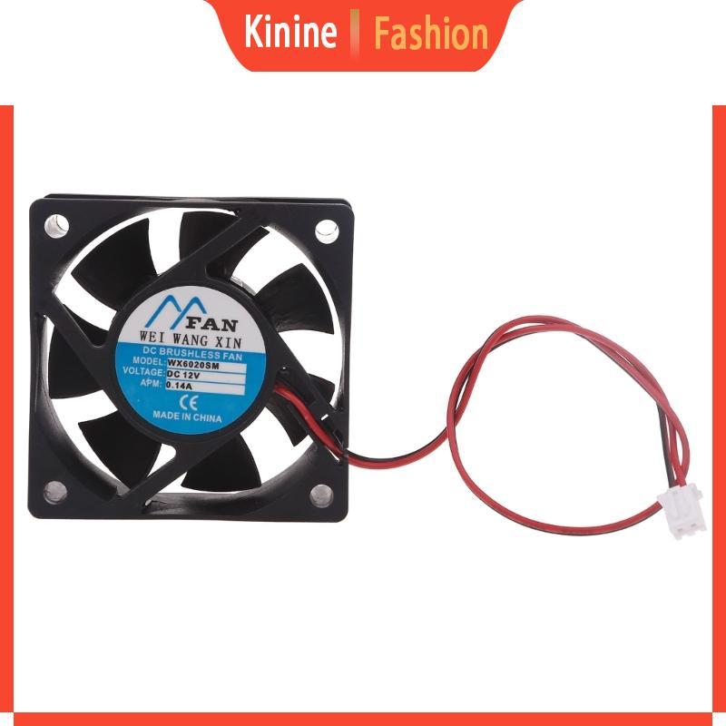 Quạt không chổi than KIN DC 60mm Làm mát 6020 DC 12V 0 2A Quạt làm mát 60x60x20mm 2Pi