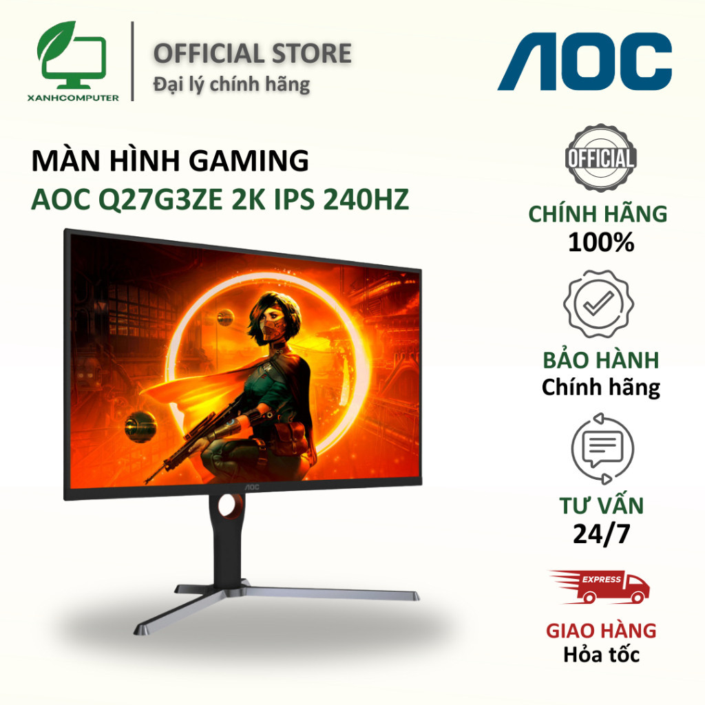 Màn hình Gaming AOC Q27G3ZE 2K IPS 240Hz 0.5ms - Hàng chính hãng