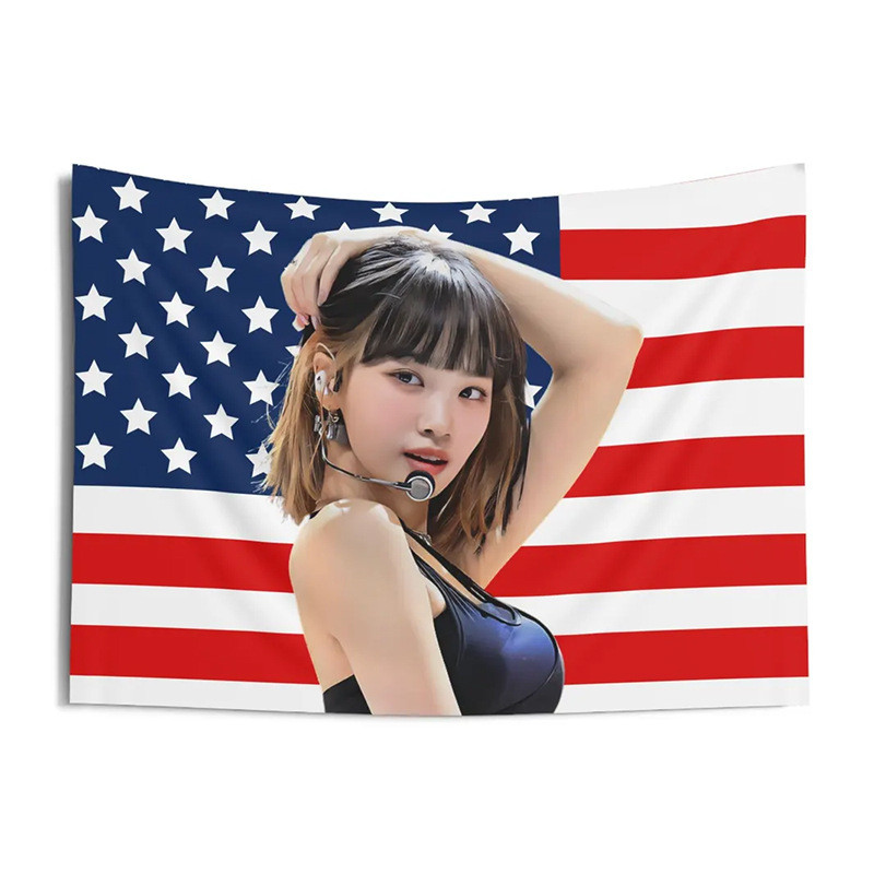 Ngoại Thương Nguồn LE SESERAFIM Hỗ Trợ Cờ Chaewon Cờ Phòng Ngủ Tấm Thảm Nhà Máy Bán Buôn