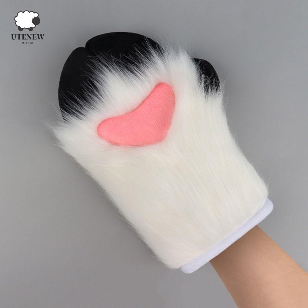 Găng tay mái hiên cừu sang trọng UTENEW, Fursuit Kigurumi Furry Cosplay Trang phục Găng tay, Phim ho