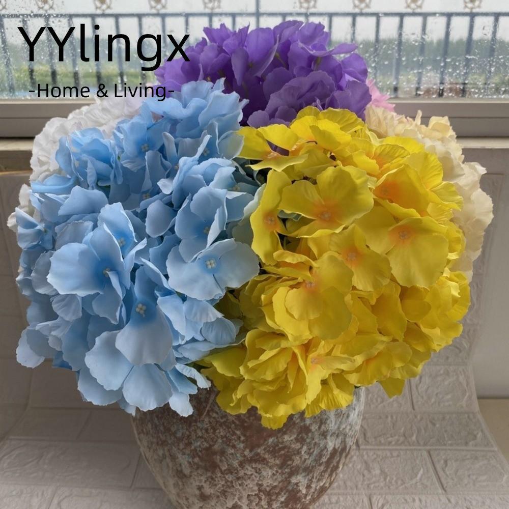 YYlingx Hoa nhân tạo YYLINGX, Hoa cẩm tú cầu thiết kế không lá năm đầu, Lnternet Người nổi tiếng Pho