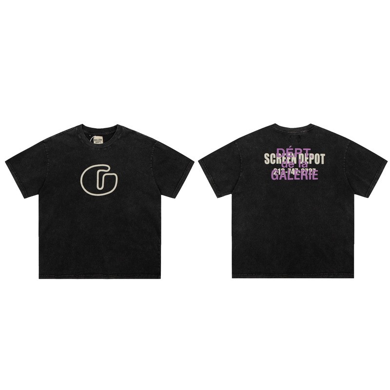 GALLERY DEPT Retro Hoodie Tháo Rời Cho Nam và Nữ, Áo Thun Mùa Hè Dạo Phố