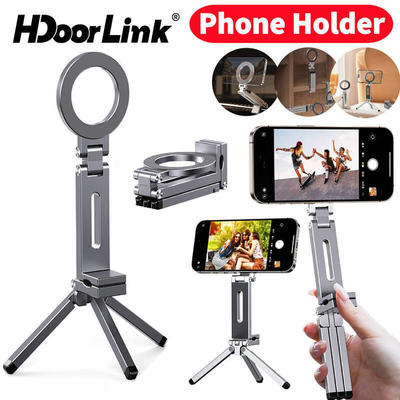 Chân đế ba chân điện thoại từ tính HdoorLink 360° Xoay Giá đỡ máy bay có thể gập lại Di động Du lịch Selfie Bàn làm việc