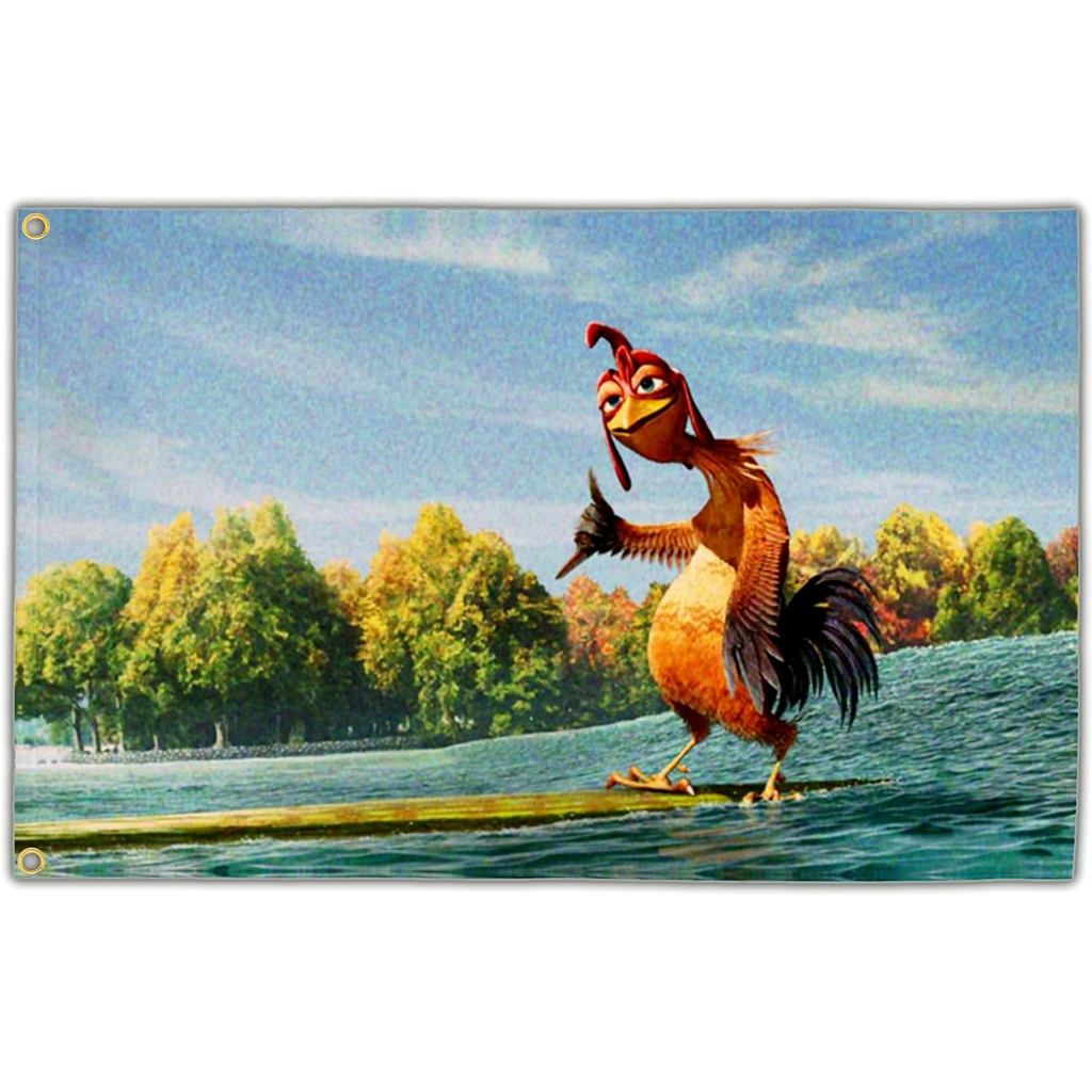 NASIAN Cờ Gà 3x5 Ft Cờ Vui Nhộn Cho Đại Học Ký Túc Xá Phòng Guys Hai Mặt Meme Cờ Người Hang Phòng Ng