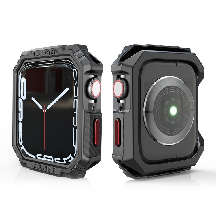Ốp bảo vệ màu tương phản bằng sợi Carbon cho Apple Watch Series 9 / 8 / 7 41mm