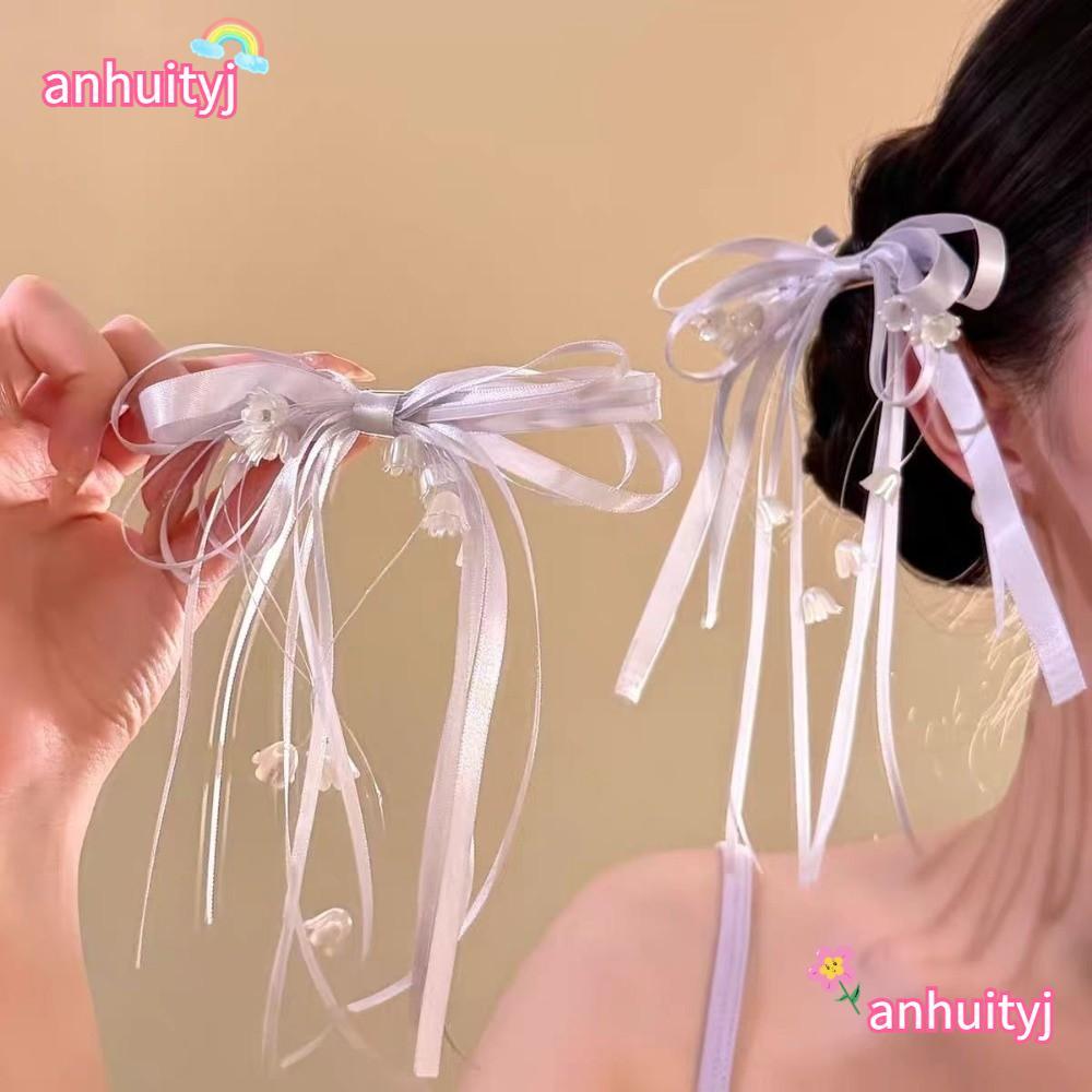 ANHUITYJ Lily of The Valley Bow Hair Clip, Phụ kiện tóc ngọt ngào Lily of the Valley Kẹp tóc, Lily t