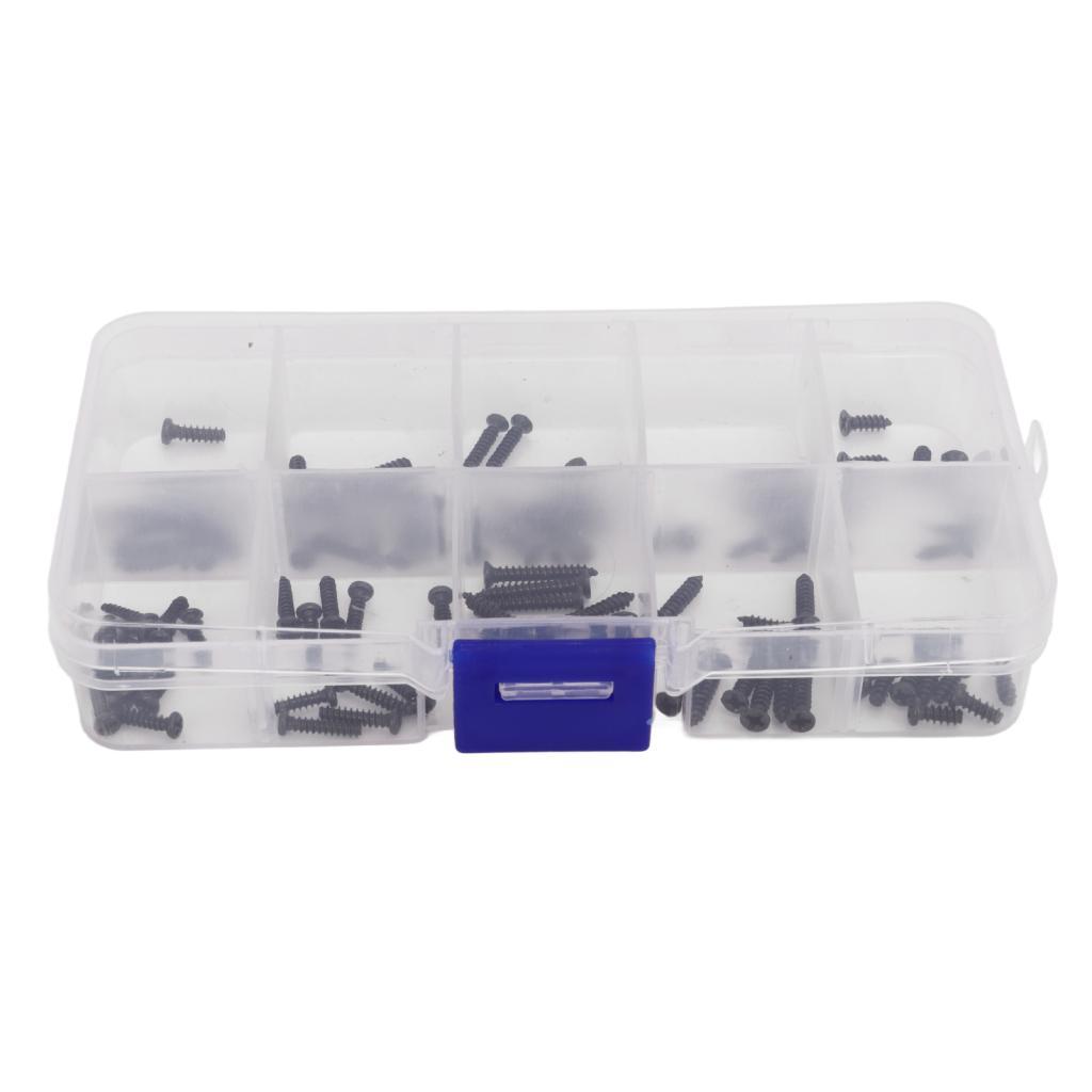 Ssrroo RC Xe Vít Hộp Bộ 100 Chiếc Bộ Kích Thước Khác Nhau Thép Không Gỉ Có Cho MJX 16208 16207 16210