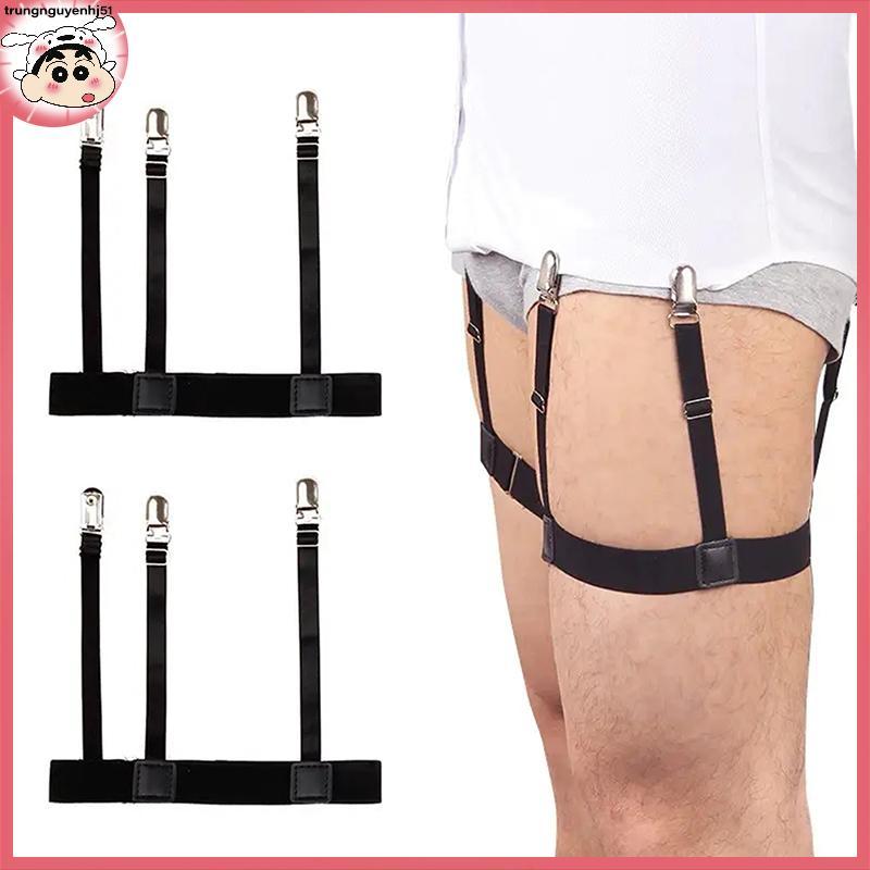 [Tàu 12 giờ] men Shirt Stay Belt Non-Slip Lock closures Elastic Leg Thigh Suspender Garters niềng ră