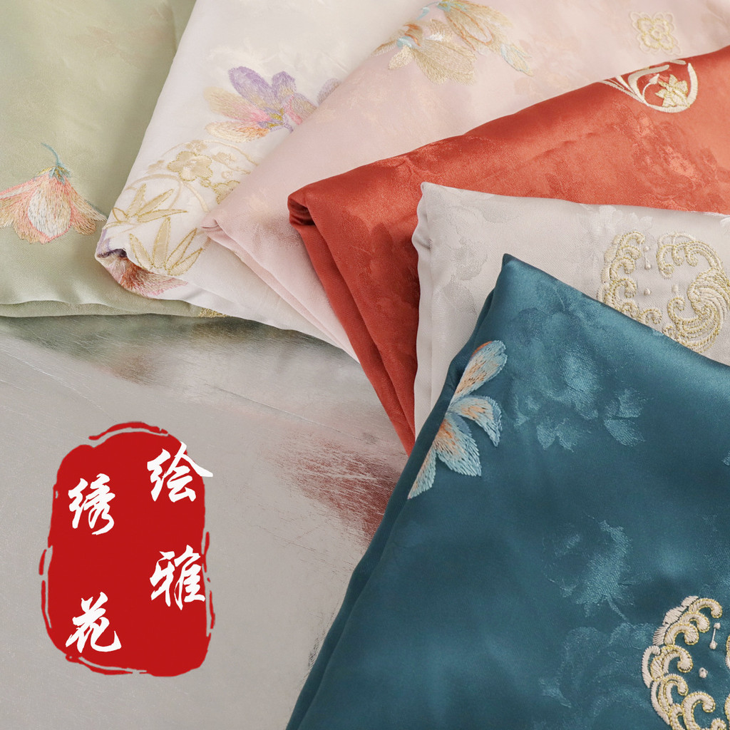 < XX021 Chuya > Vải thêu phong cách Trung Quốc Hanfu Top Sườn xám thoải mái Vải quần áo thân thiện v
