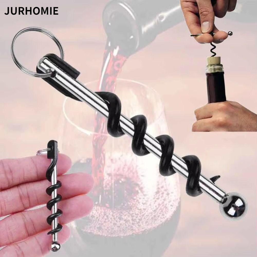 JURHOMIE Red Wine Tool, Mini EDC Wine Opener, Sáng Tạo Đa Năng Di Động Với Vòng Chìa Khóa Nút Chai V