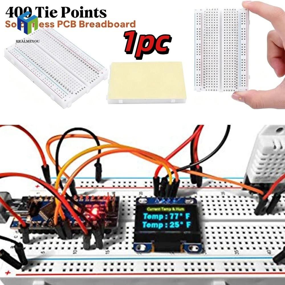 HEALMEYOU Bánh mì không hàn, 400 điểm Tie Kích thước nhỏ Protoboard, Phát triển Board Jumper Wires Đ