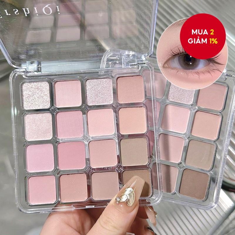 Bảng phấn mắt ErshiQi 16 Màu - Nhũ mịn, nhũ bóng, phấn mắt nhũ không bay màu.