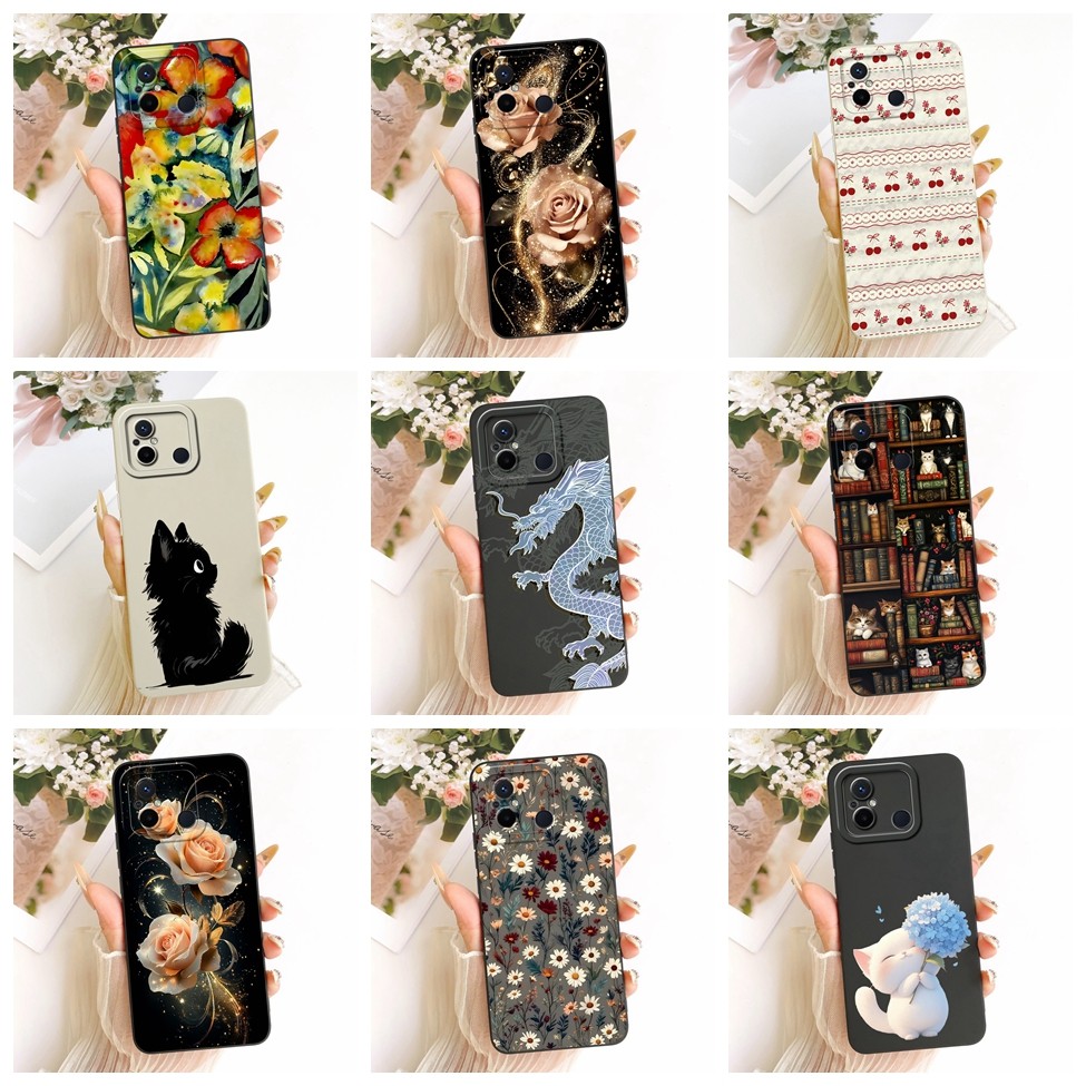 Ốp lưng cho Redmi 12C 4G Vỏ điện thoại silicon vẽ ngộ nghĩnh dễ thương 22120RN86G