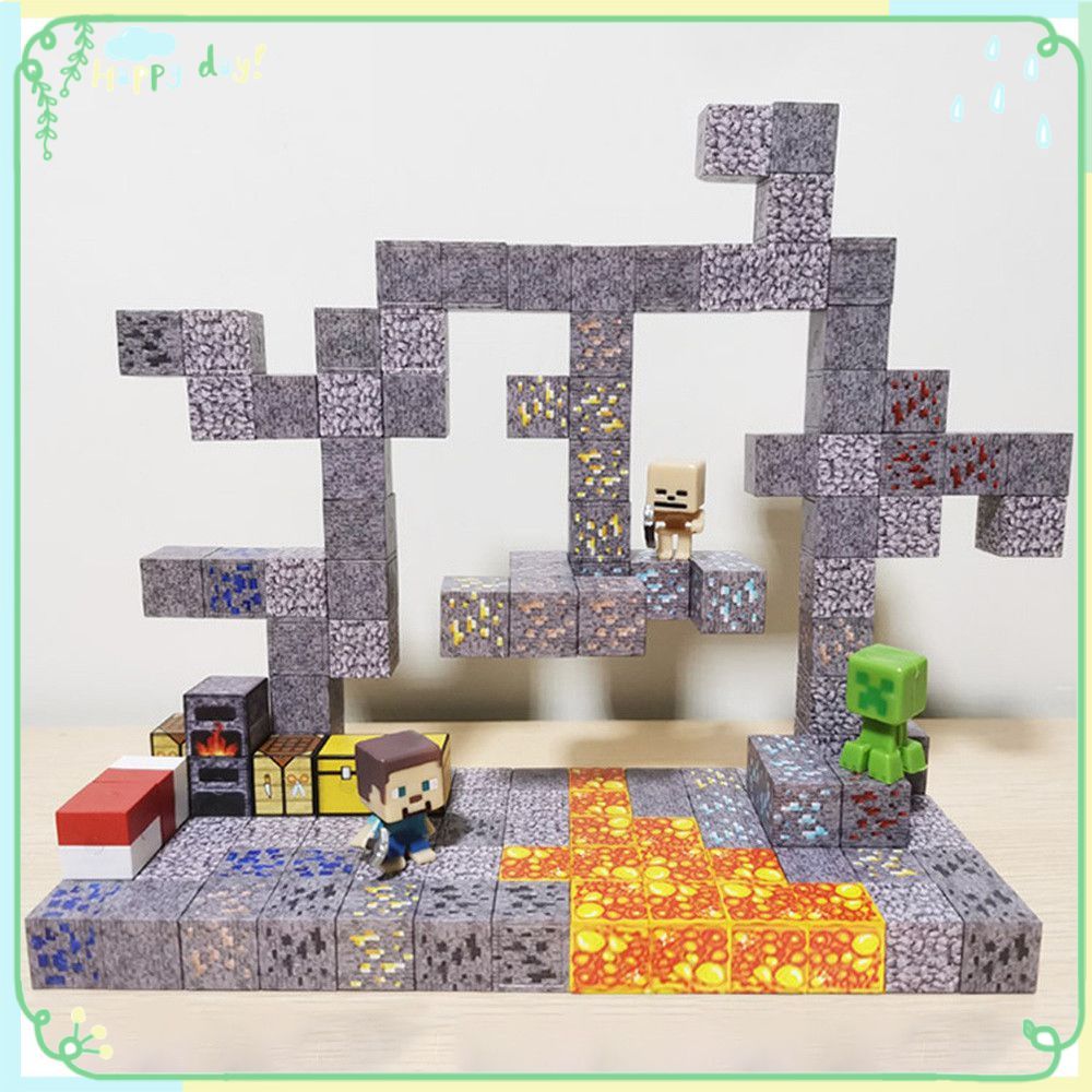 【COD】 Kigift Minecraft DIY Magnetic Building Blocks Basic Guitar Lesson Book Kids Puzzle My Gift Wor