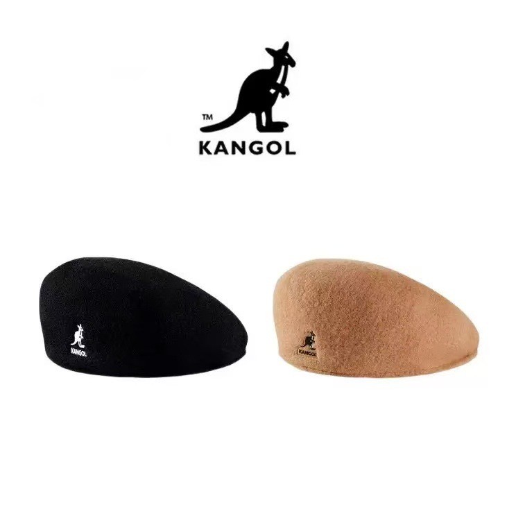 KANGOL Kangaroo Dạo Phố Mũ Thời Trang Phù Hợp Với 504 Kiểu Có Tem Thép Len KANGOL Beret 5.13