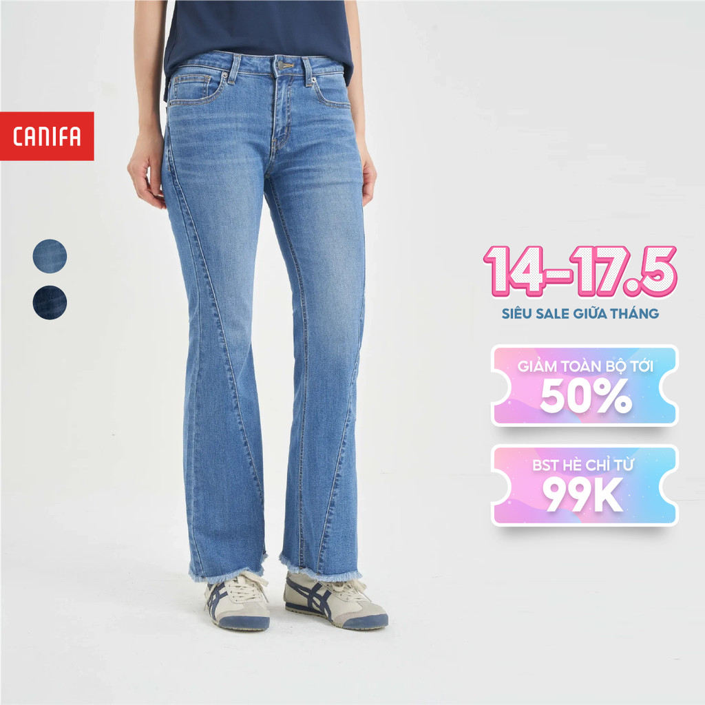 Quần jeans nữ CANIFA ống loe siêu co giã 6BJ24S003