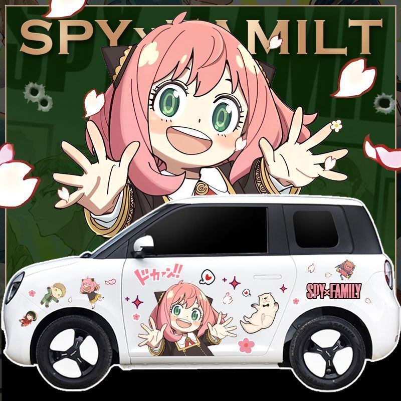 Nhãn dán ô tô Anya, Phụ kiện trang trí ô tô Mini Anime WULING
