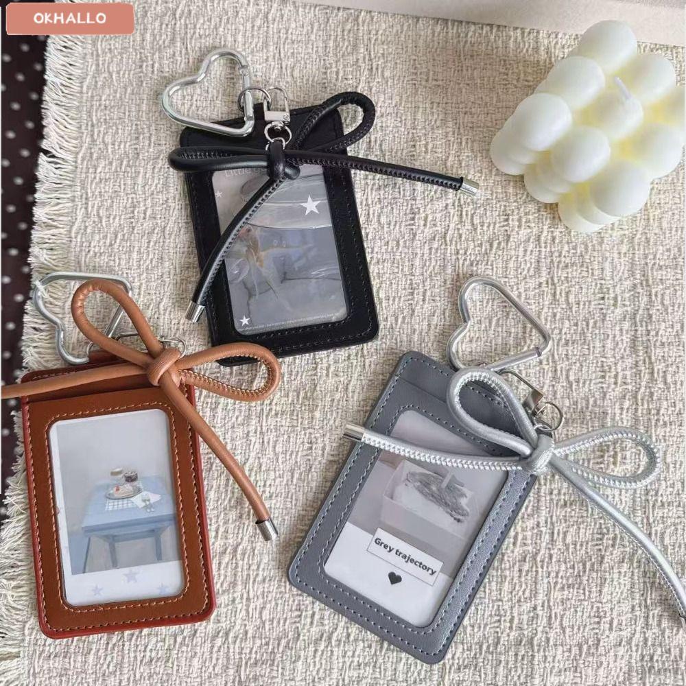 Hộp đựng thẻ OKHALLO, Y2k INS Kpop Idol Photocard Holder, Da PU Idol Photo Cards Tay áo