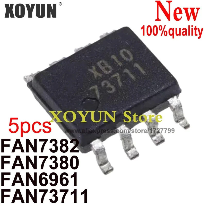 (5 chiếc) Mới FAN7382 FAN7380 FAN6961 FAN73711 FAN73711MX SOP-8 chip ic còn hàng HXQX