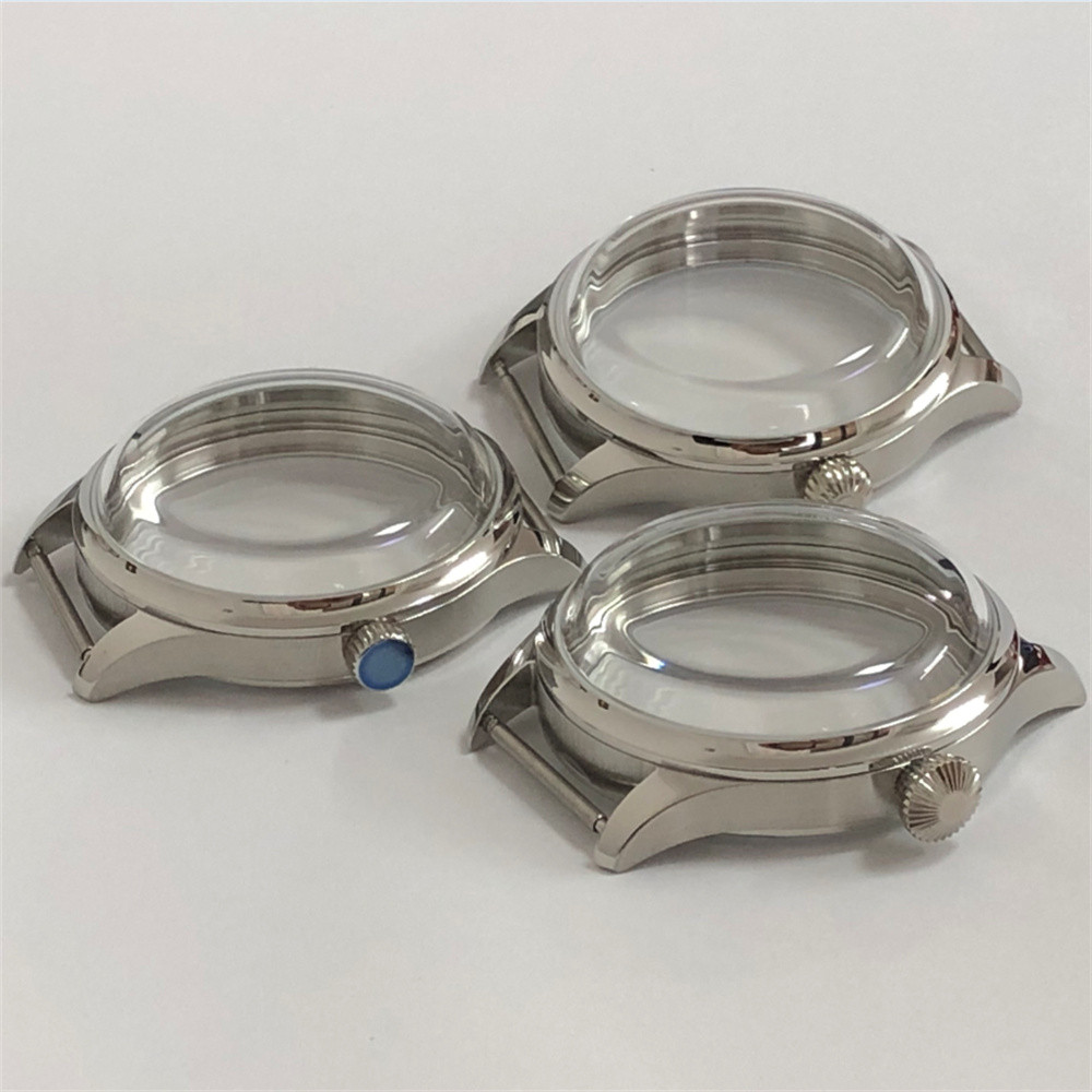 Vỏ đồng hồ pha lê khoáng có vòm 41mm cho bộ máy ETA 6497 / 6498 / ST3600 / 3621