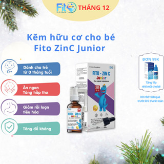  Xịt Kẽm Cho Bé Sơ Sinh Fito ZinC Junior Giúp Bé Ăn Ngon Tăng Hấp Thu Giảm Ốm Vặt Lọ 20ml 
