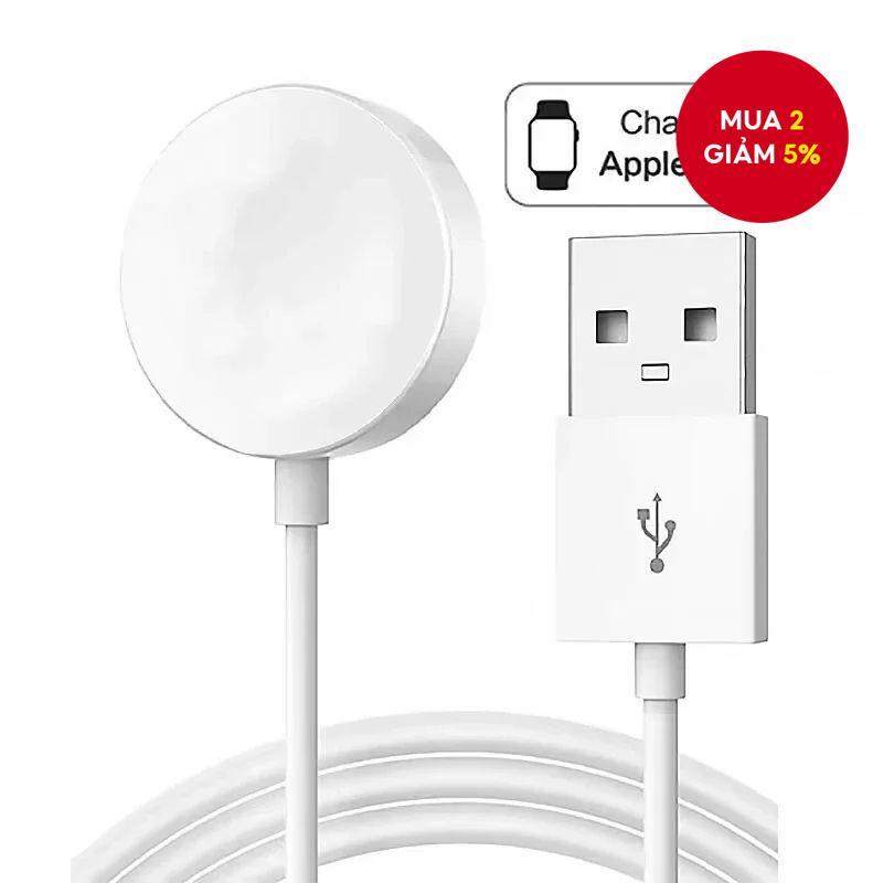 Bộ sạc nhanh USB A từ tính không dây cho Apple Watch Ultra Series 10 9 8 7 6 SE, cáp sạc Type C cho 
