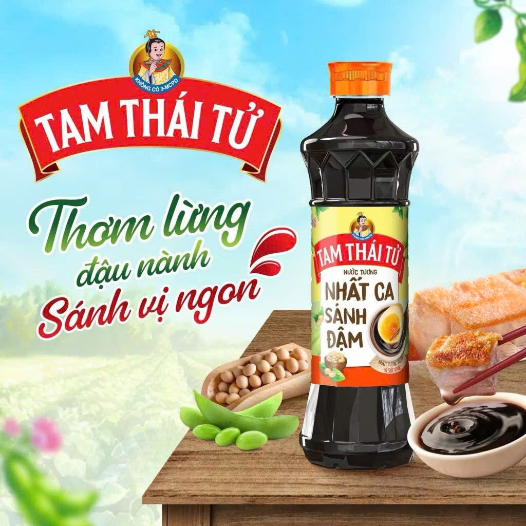 (COMBO 3 CHAI) Nước Tương Tam Thái Tử Nhất Ca/ Nhất Ca Sáng Đậm Chai 500Ml