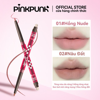   VÕ HÀ LINH x PINKPUNK  COMBO 2 PinkPunk Chì Kẻ Viền Môi Lâu Trôi Lipliner Bút kẻ Bọng Mắt 3 in 1 0.25g X2 