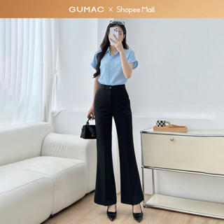  Quần tây nữ GUMAC ống loe quần không quá ôm vào đùi tôn dáng  QF10028 