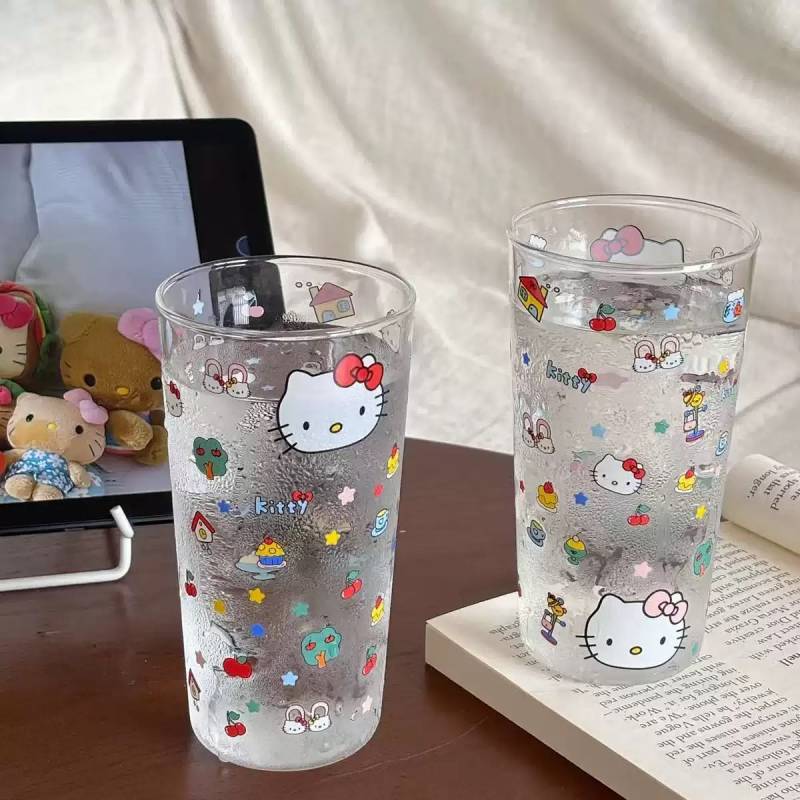 Shop New Home Girl Heart Hellokitty Glass Household High Temperature Resistant Large Capacity Drinki