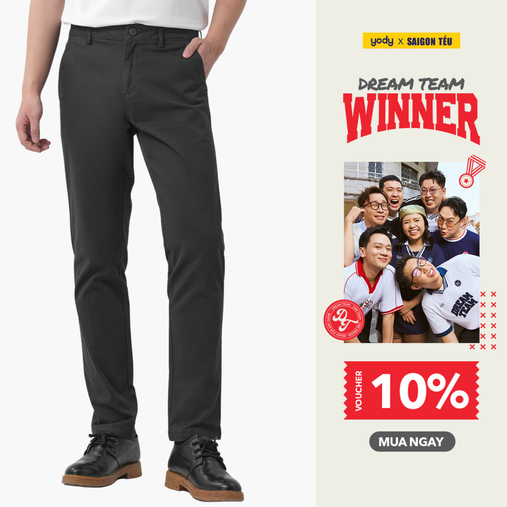Quần âu kaki nam YODY quần công sở dáng slim fit co giãn 2 chiều TRA - QKM6017