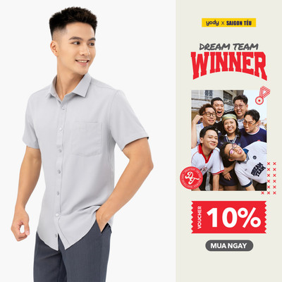 Áo sơ mi nam YODY tay ngắn, siêu mát, kiểm soát mùi cơ thể và chống tia UV TRA - SCM6035