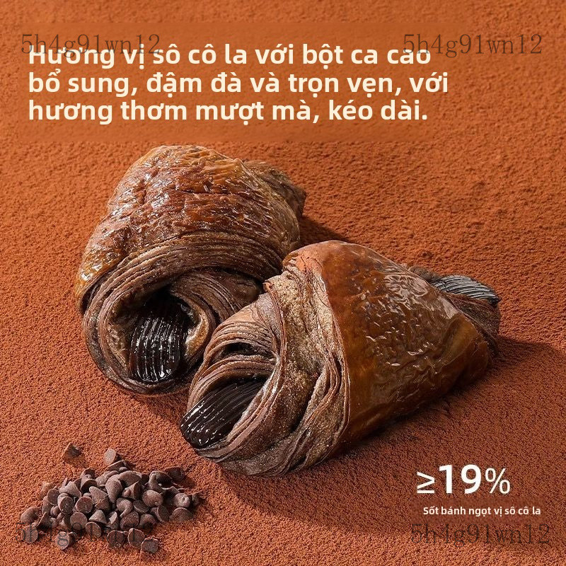 Bánh mì ăn sáng Bánh sừng bò Daliyuan vị sô cô la10Bánh sừng bò nhân kem dùng cho bữa sáng và món ăn