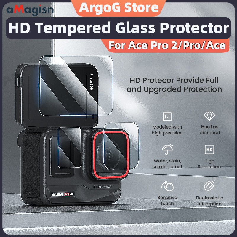 AMagicsn Bảo Vệ Màn Hình Cho Insta360 Ace Pro 2 / Ace Ultra Clear Độ Cứng 9H Kính Cường Lực Ace Pro 