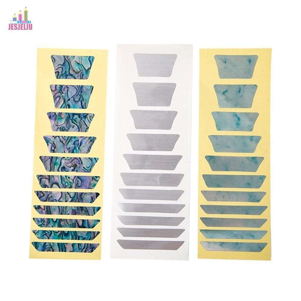 JESJELIU Cross Inlay Đề Can 22 Phong Cách Nhạc Cụ Guitar Inlay Miếng Dán Đàn Guitar Acoustic Đàn Gui