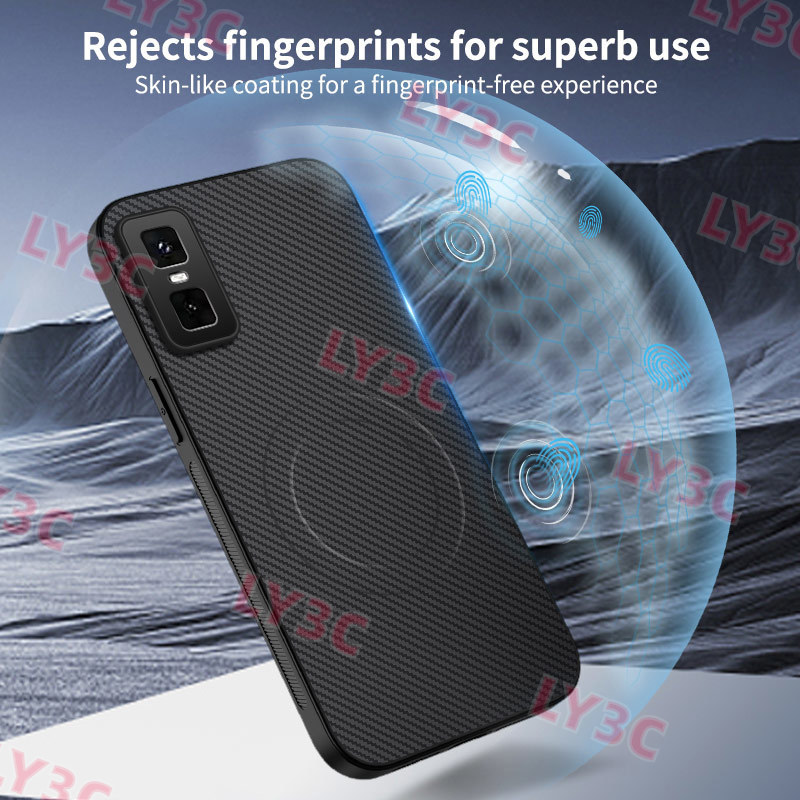 Dành Cho Infinix GT 30 Pro Vỏ Từ Tính Bằng Sợi Carbon Cao Cấp Cho Infinix GT 30 Pro TPU Mềm Không Dâ