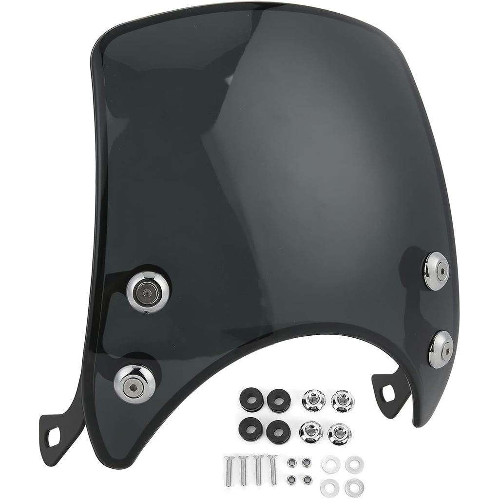 Kính Chắn Gió Xe Máy, Kính Chắn Gió Xe Máy Retro PC Kính Chắn Gió Đa Năng Cho 5-7in Đèn Pha Xe Máy Một Phần