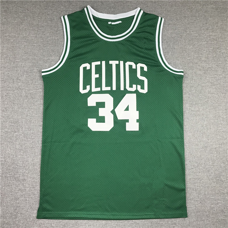 Celtics celtics34 PIERCE Retro Thêu Áo Đồng Phục Bóng Rổ JERSEY PIERCE JERSEY