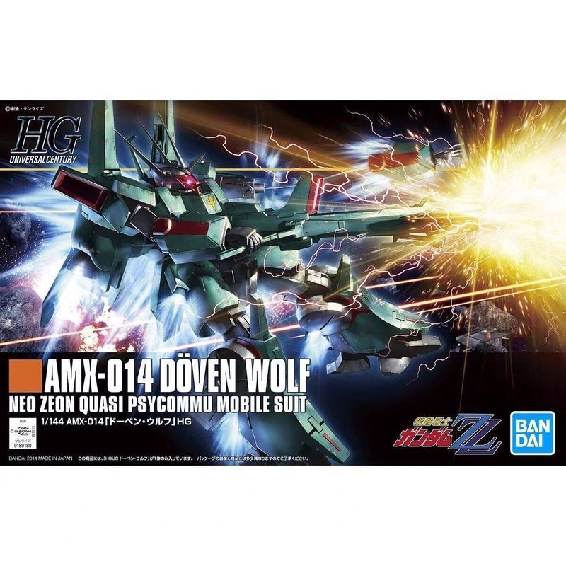 Hàng sẵn có Bandai Gundam Mô hình lắp ráp AMX-014 HGUC 1: 144 Xanh Du Ben Wolf Racing Wolf Wolf