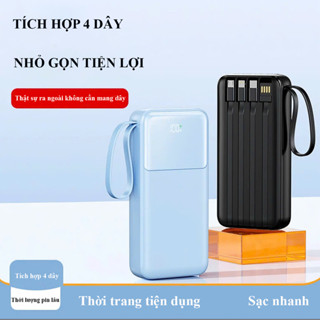 Sạc Dự Phòng 30000mAh Tích Hợp 4 Dây Sạc Nhanh 22.5W PD Màn Hình LED Hiển Thị Sạc Nhiều Thiết Bị