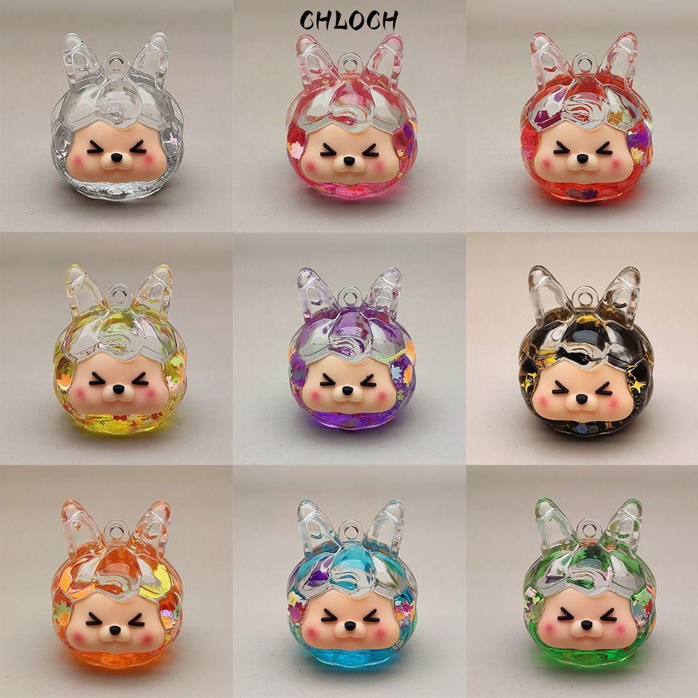 CHLOCH Mini Kiki Puppy Đồ trang trí, DIY Trang trí Kiki Quicksand Chai để bàn Đồ trang trí KiKi, Hạt