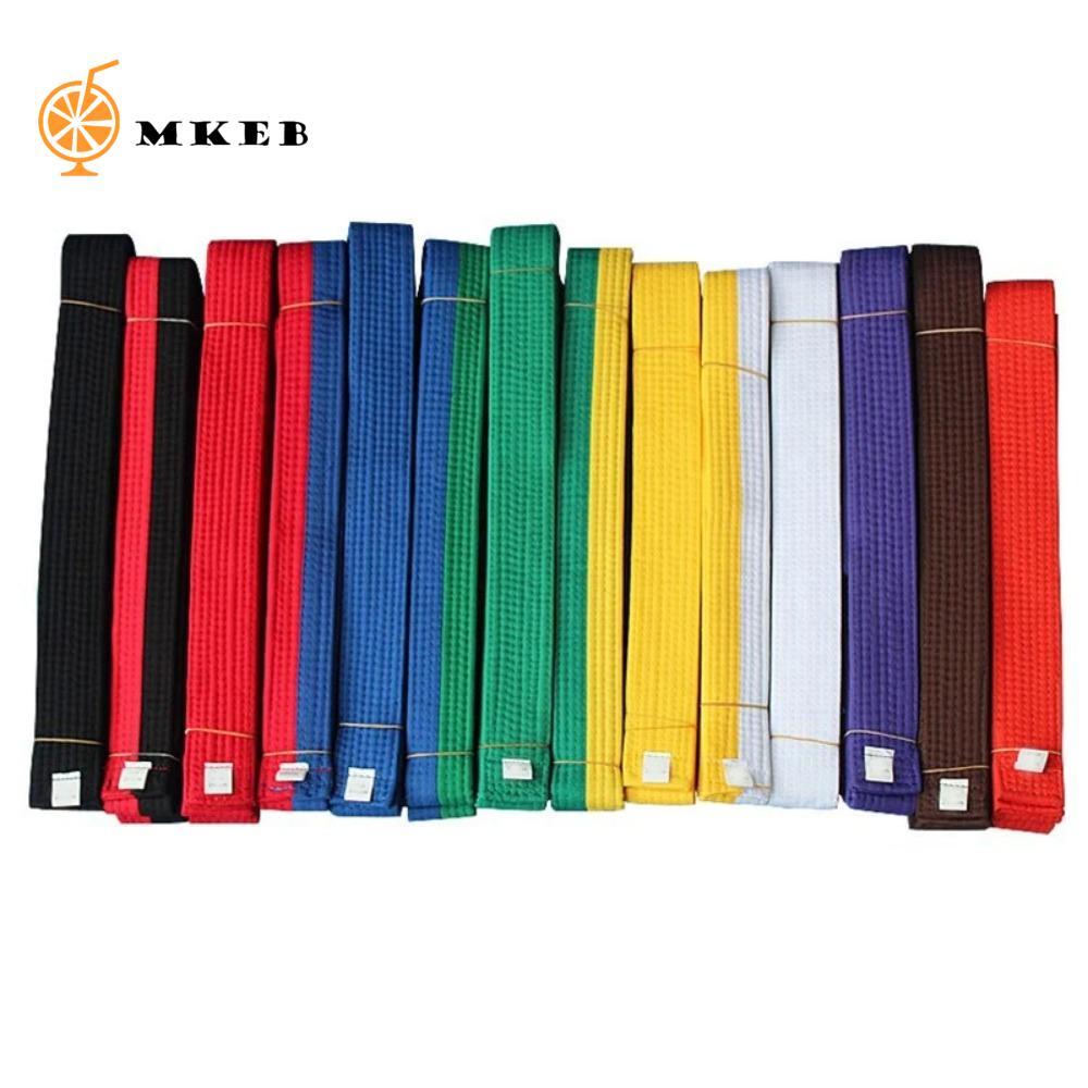 Đai võ thuật MKEB đa màu sắc - đen, đỏ, xanh, vàng - tiêu chuẩn cho Taekwondo và Jiu-jitsu