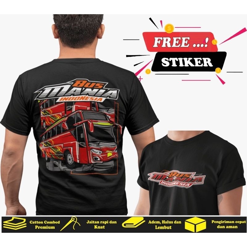 Áo thun cộng đồng Bus Mania Cool Combed 24s Xe buýt mới nhất Áo sơ mi Mania Bua Mania Telolet