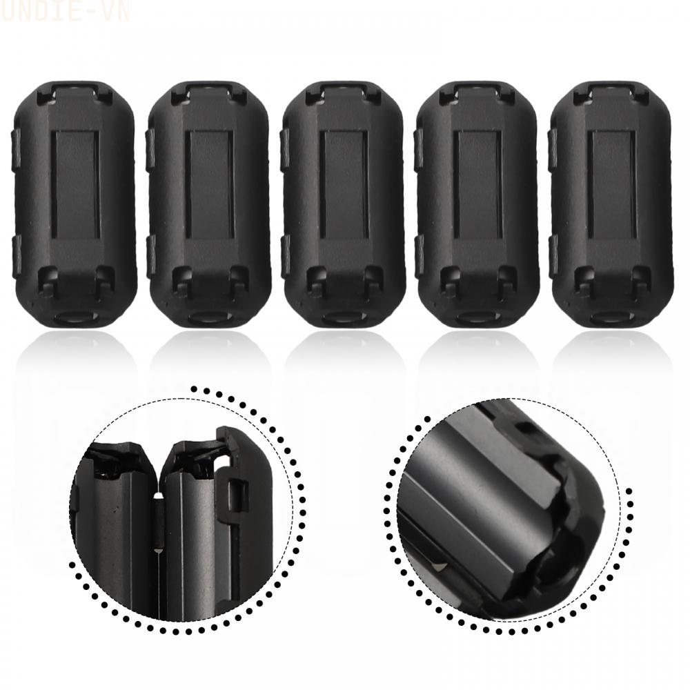 UNDIE❤️Ferrite Core 2.5-5mm 5mm Black EMI Noise Filter Ferrite Core EMI Noise Filter